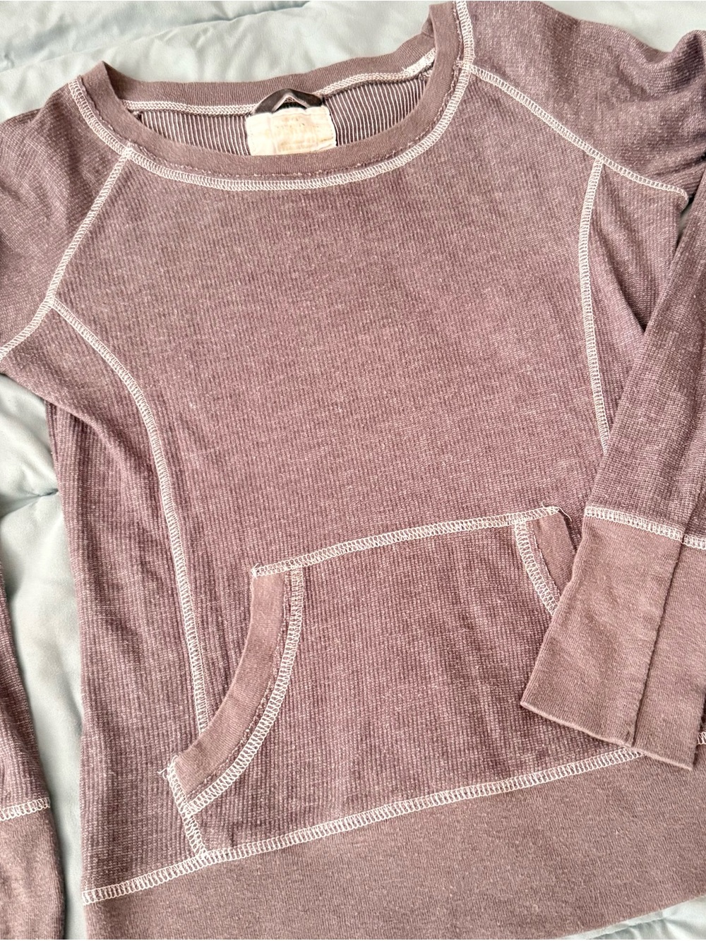 Washed Mauve Long-Sleeve Women’s Thermal Top
